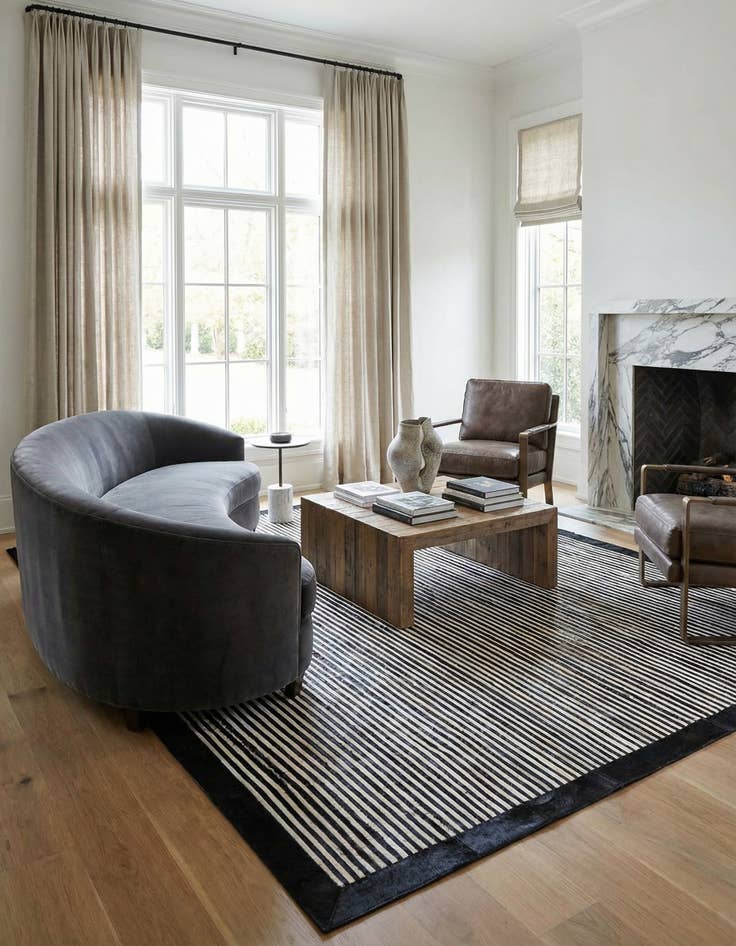 Detail image of  5' 1 x 7' 11 Cowhide - Patchwork Rug