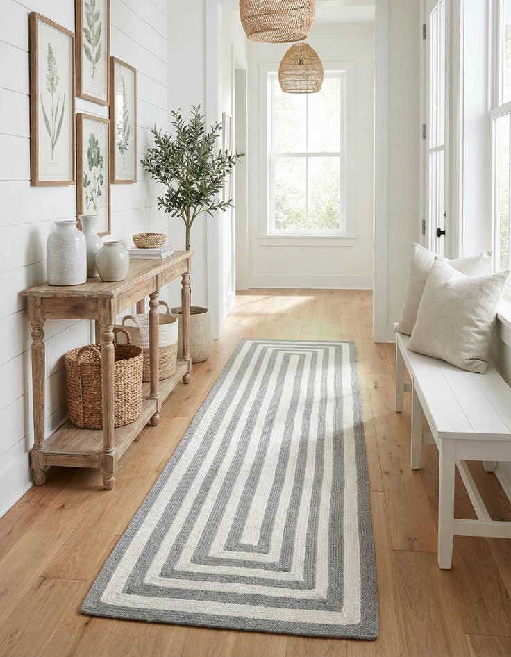 Detail image of 2' 7 x 10'  Hand Woven Eco Verse   Washable Indoor / Outdoor Runner Rug