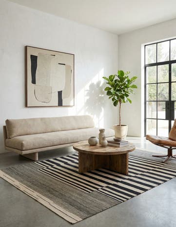 5' 8 x 7' 10 Hand Woven Kilim Modern Wool Rug