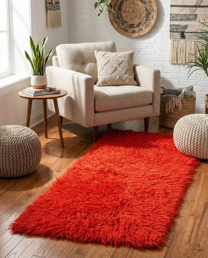 1' 10 x 4' 6 Hand Knotted Moroccan Wool Runner Rug