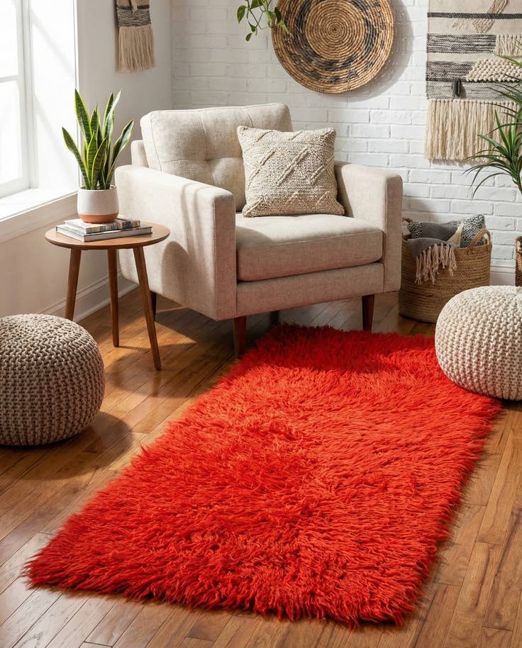 Detail image of 1' 10 x 4' 6 Hand Knotted Moroccan Wool Runner Rug