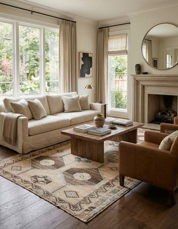 5' 6 x 9' 2 Hand Knotted Ultra Vintage Persian Wool Rug