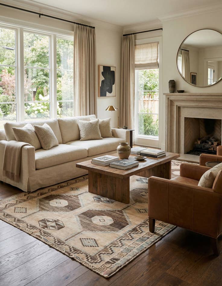 Detail image of  5' 6 x 9' 2  Hand Knotted Ultra Vintage Persian Wool Rug