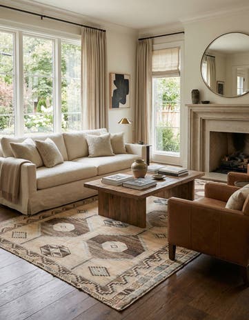 5' 6 x 9' 2 Hand Knotted Ultra Vintage Persian Wool Rug