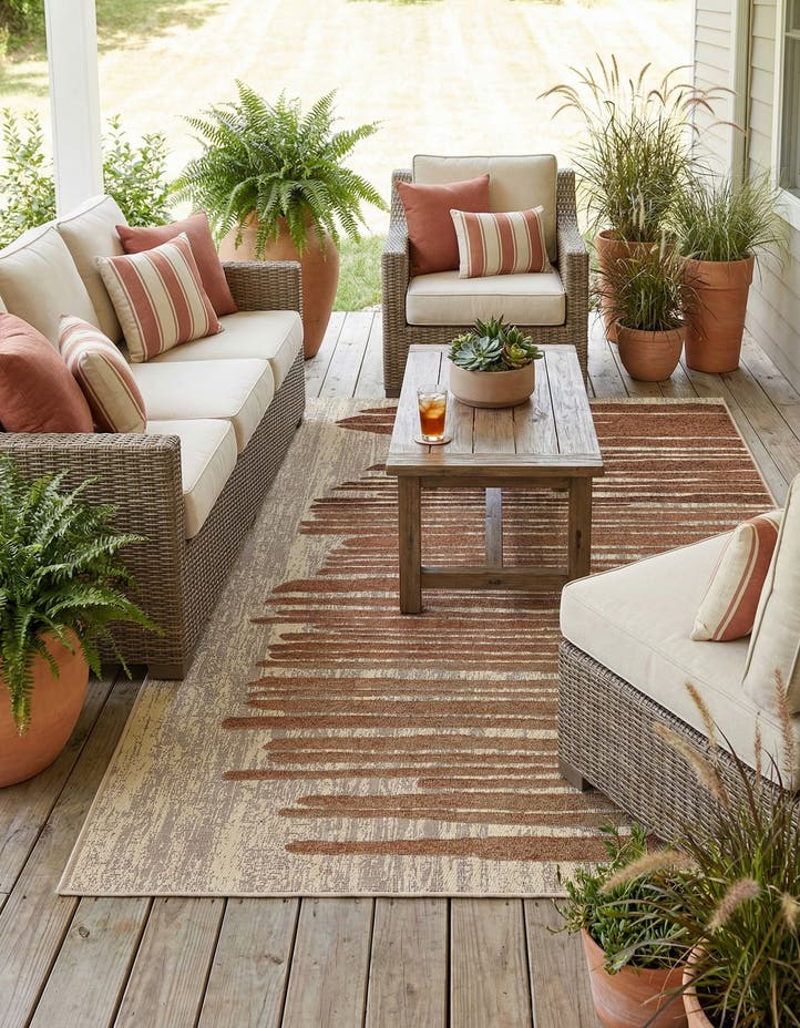 4' x 6' Easy-Clean Modern Indoor / Outdoor...