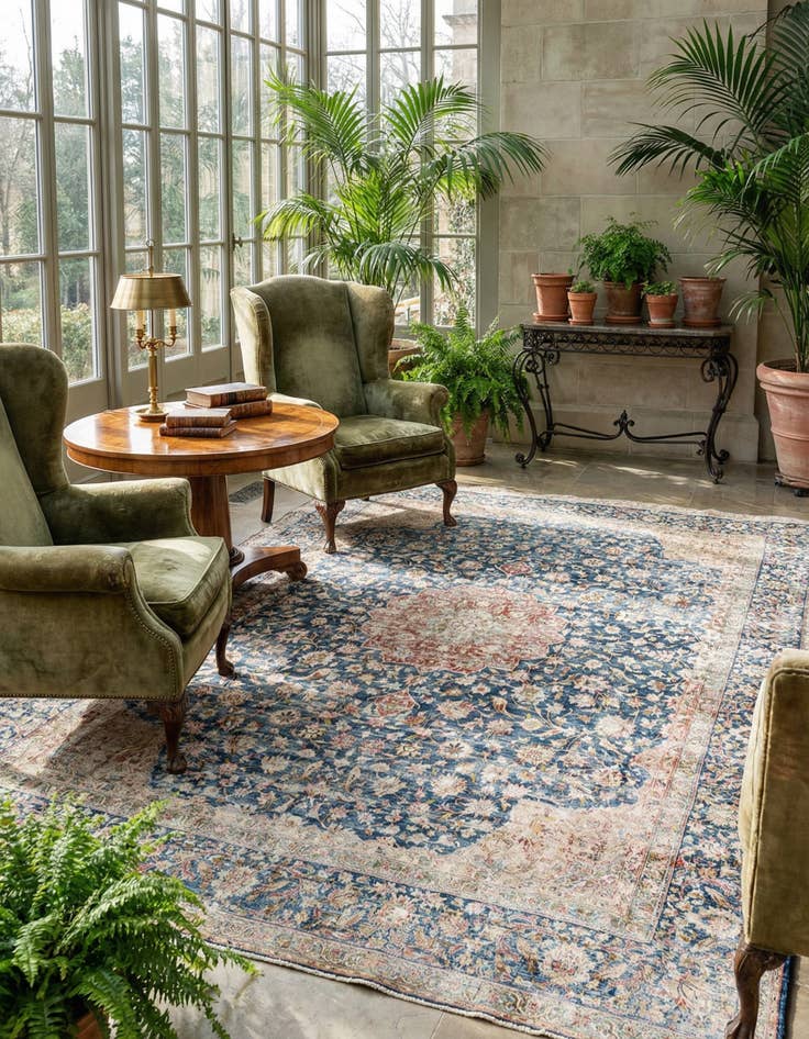 Detail image of 9' 5 x 12' 7 Vintage Royal Wool Rug