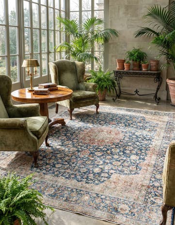 9' 5 x 12' 7 Vintage Royal Wool Rug