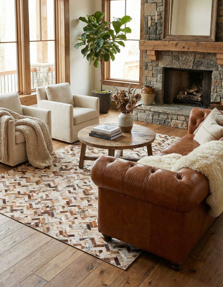 Detail image of  5' x 7' 10 Cowhide Rug