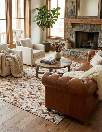 5' x 7' 10 Cowhide Rug