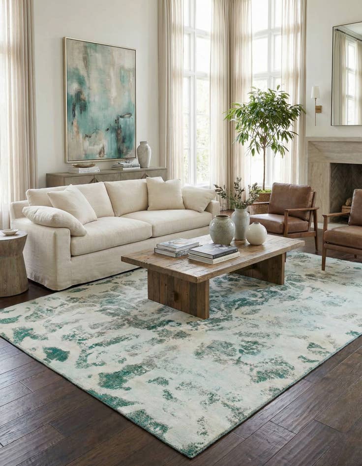 Detail image of 8' 9 x 12' 3  Hand Knotted Ultra Vintage Persian Wool Rug