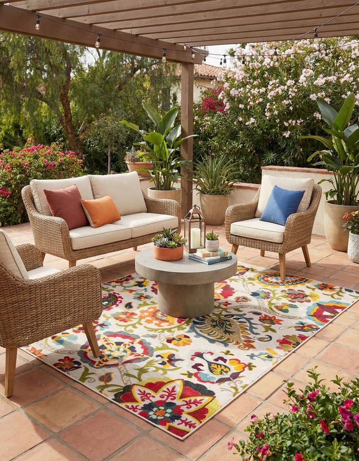 Detail image of 9' x 12'  Washable Casablanca Indoor / Outdoor Rug