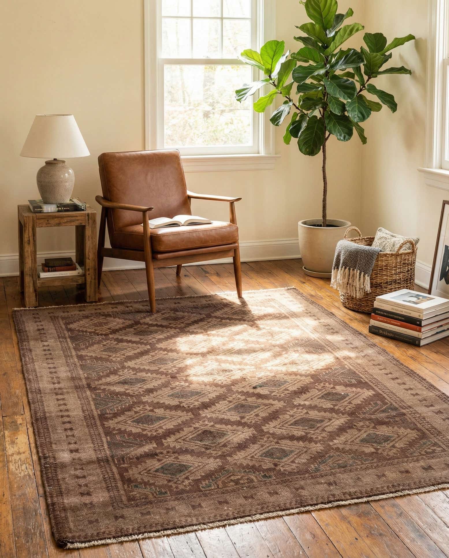 3' 9 x 6' 4 Hand Knotted Ultra Vintage Persian Wool Rug