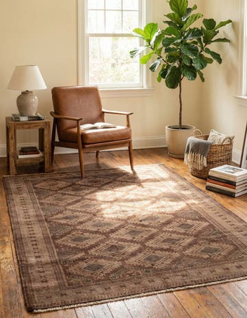 3' 9 x 6' 4 Hand Knotted Ultra Vintage Persian Wool Rug