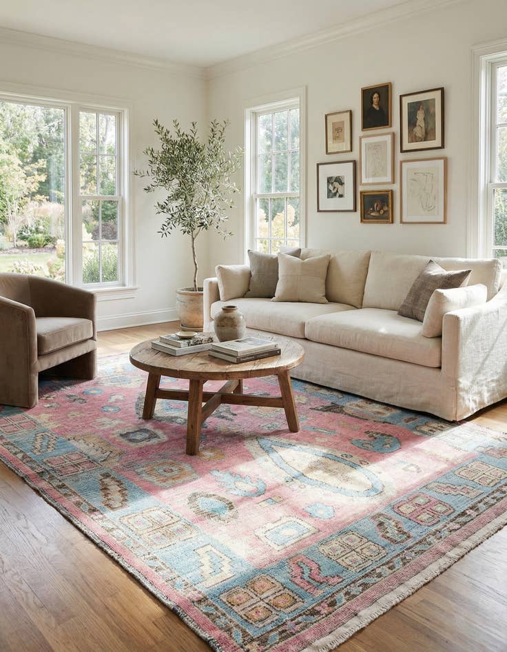 Detail image of 8' 8 x 11' 10  Hand Knotted Moroccan Wool Rug