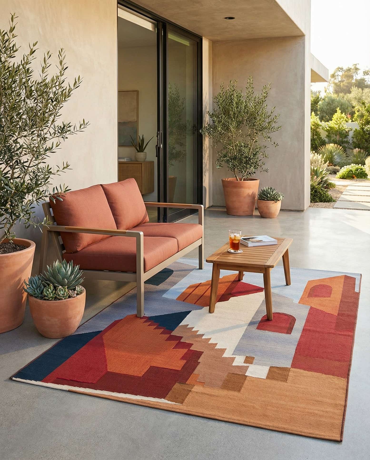 5' x 7' Easy-Clean Modern Indoor / Outdoor Rug