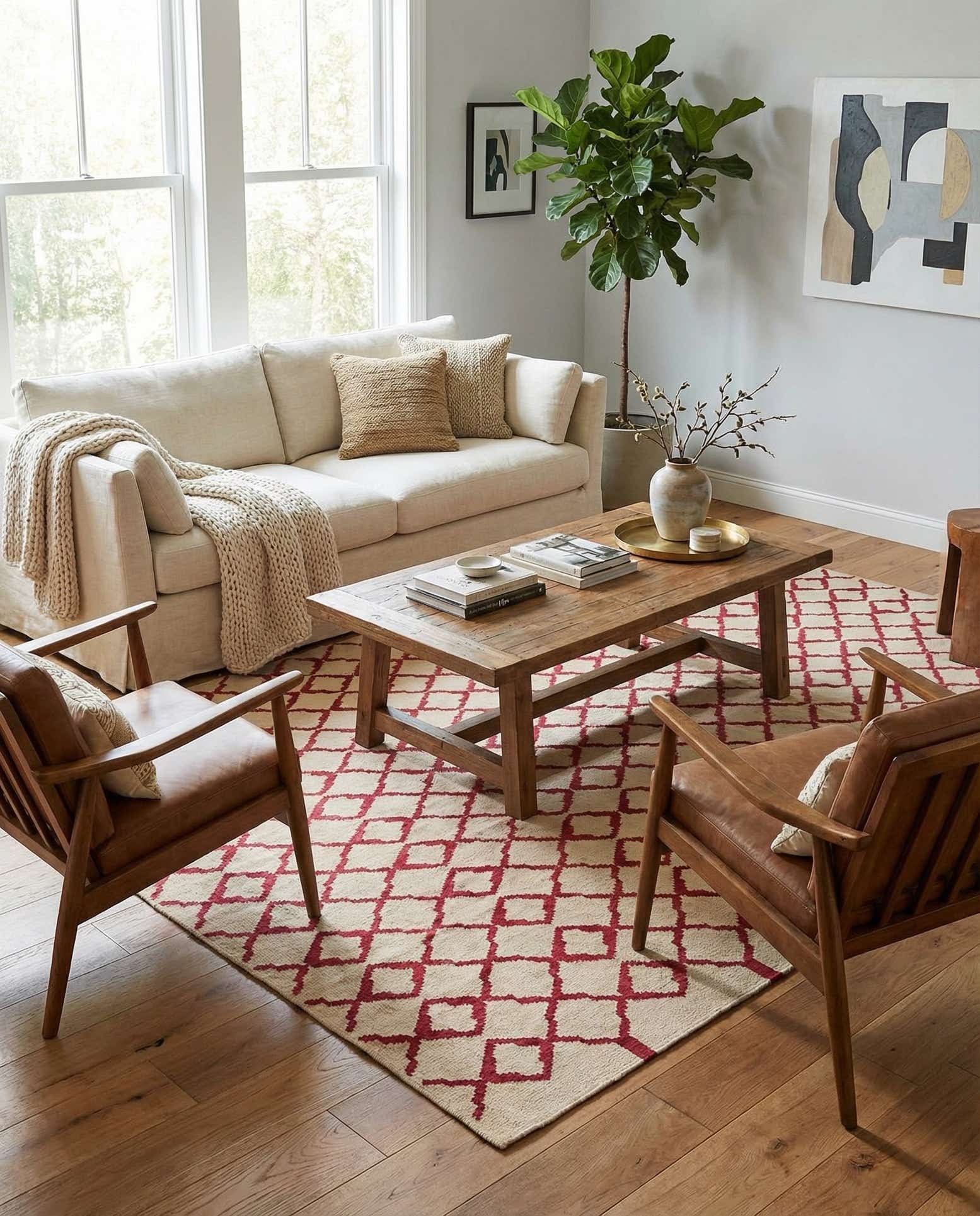 6' 11 x 9' 8 Hand Woven Kilim Modern Wool Rug