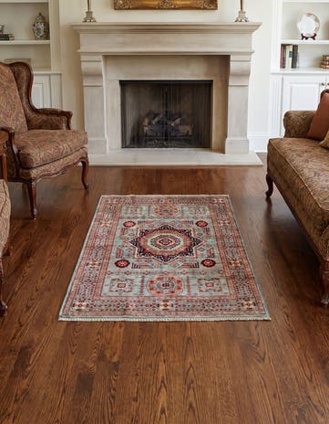 3' 5 x 4' 9 Hand Knotted Mamluk Ziegler Rug