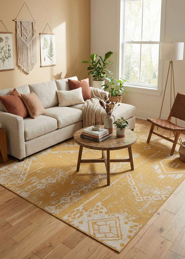 10' 8 x 10' 8 Easy-Clean Bohemian Indoor / Outdoor Square Rug