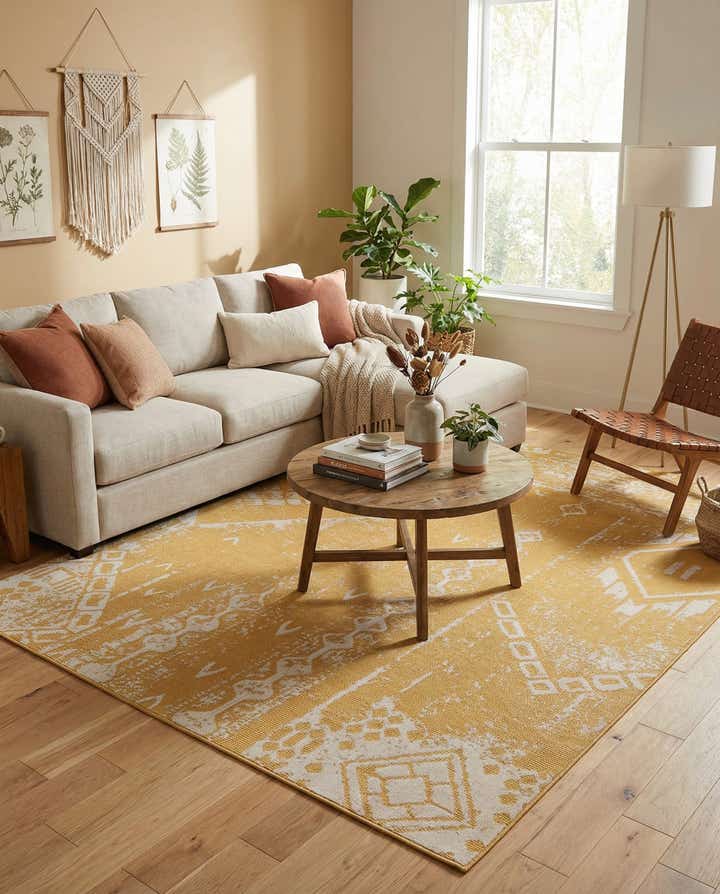 10' 8 x 10' 8 Easy-Clean Bohemian Indoor / Outdoor Square Rug