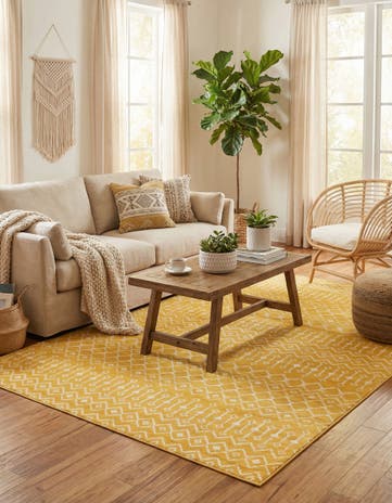 Yellow Kasbah Trellis Rug