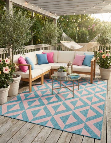 6' x 9' Easy-Clean Jill Zarin Napa Indoor / Outdoor Rug