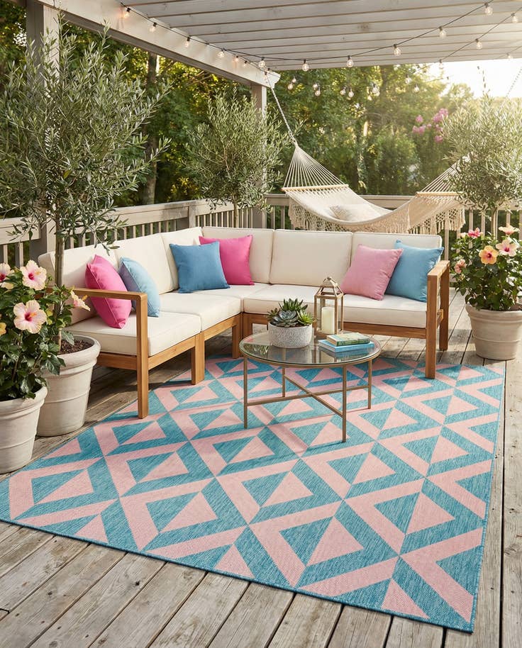 Detail image of 6' x 9' Easy-Clean Jill Zarin Napa Indoor / Outdoor Rug