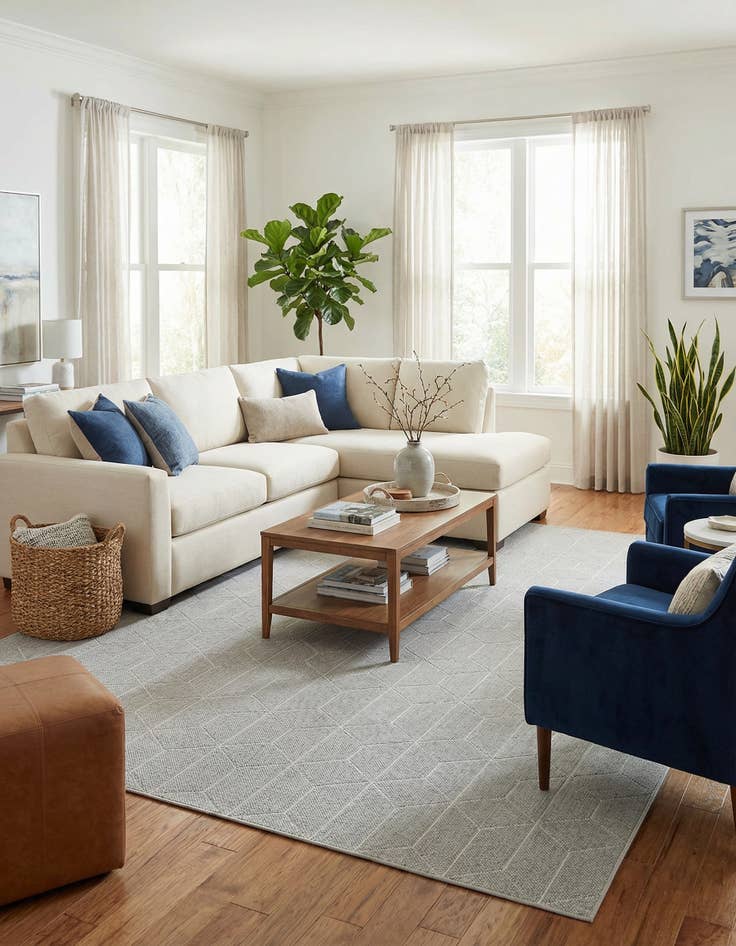 Detail image of  10' x 14' 1  Washable Lattice Indoor / Outdoor Rug