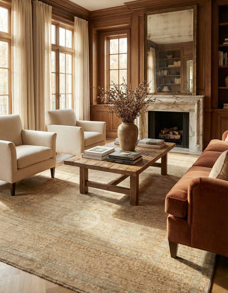 Detail image of  4' 10 x 6' 11 Amina Wool Rug