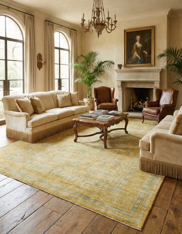 9' 10 x 14' 3 Hand Knotted Mamluk Ziegler Rug