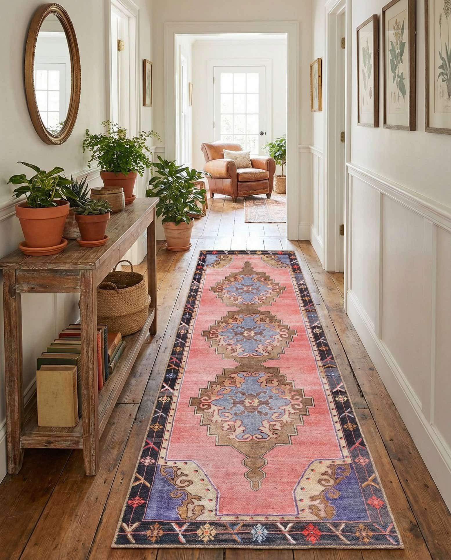 2' 6 x 10' Washable Timeless Runner Rug