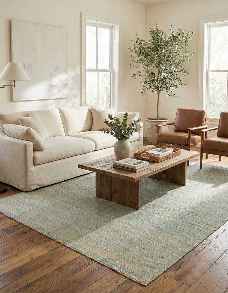 Detail image of  6' 7 x 9' 10  Hand Woven Kilim Modern Wool Rug