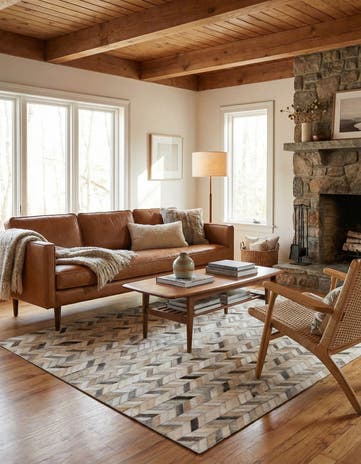 4' x 6' Cowhide Stocks Rug