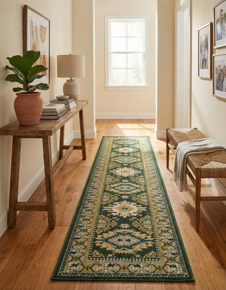 Detail image of 2' 7 x 12'  Washable Baja Indoor / Outdoor Runner Rug