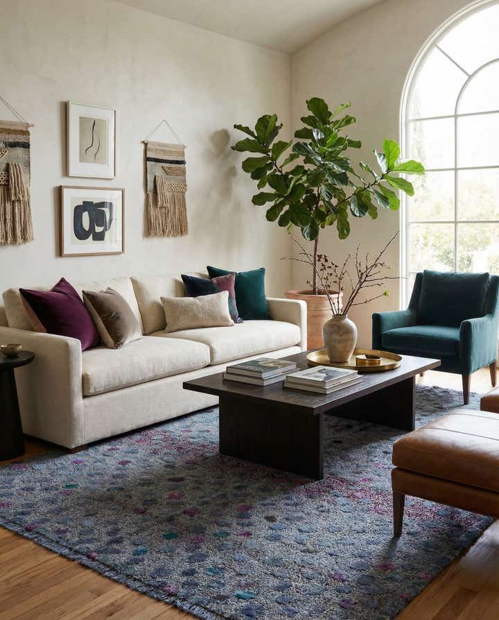 5' 3 x 8' 2 Hand Knotted Darya Wool Rug