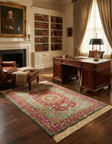 3' 3 x 4' 10 Ghom Silk Rug