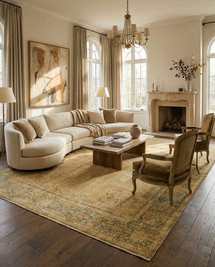 9' 8 x 13' 3 Hand Knotted Ultra Vintage Persian Wool Rug