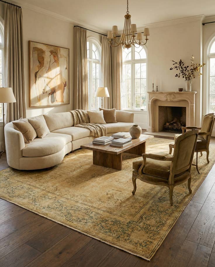 Detail image of 9' 8 x 13' 3 Hand Knotted Ultra Vintage Persian Wool Rug