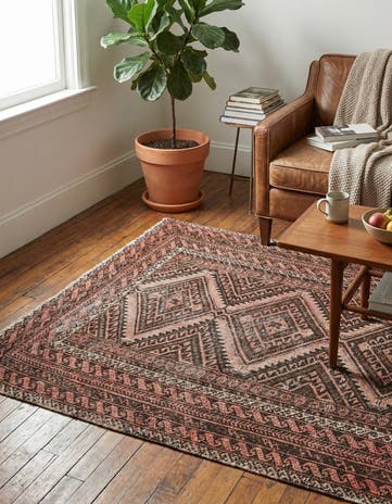 3' 10 x 6' 7 Hand Knotted Ultra Vintage Persian Wool Rug