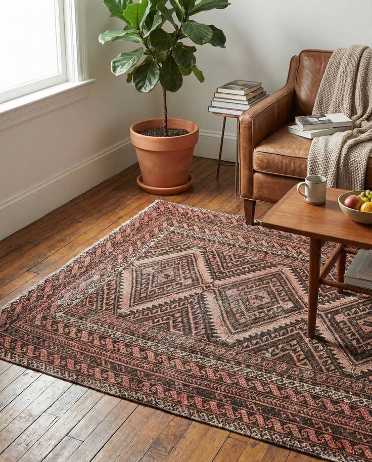 Detail image of 3' 10 x 6' 7 Hand Knotted Ultra Vintage Persian Wool Rug