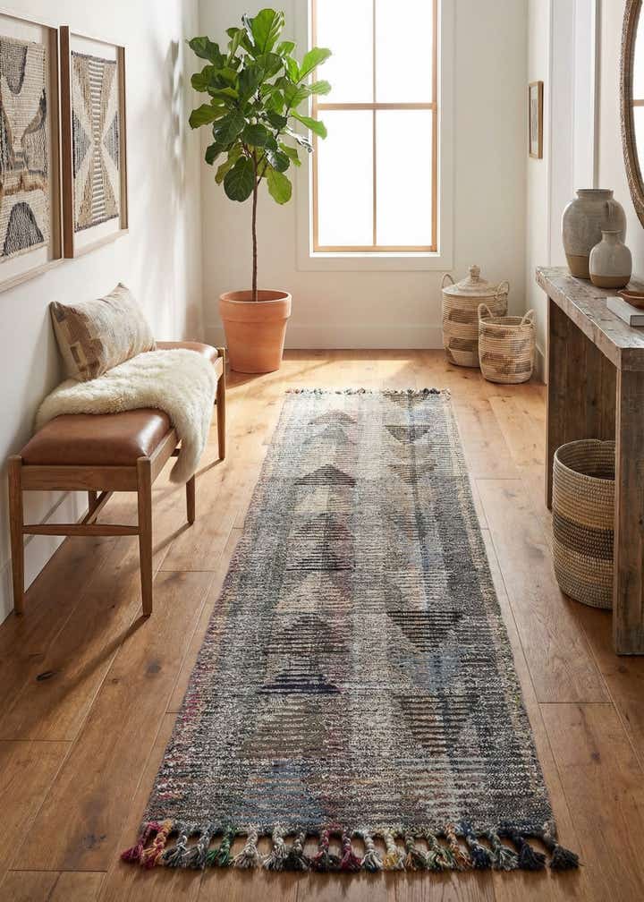 2' 6 x 9' 5 Hand Knotted Moroccan Wool Runner Rug