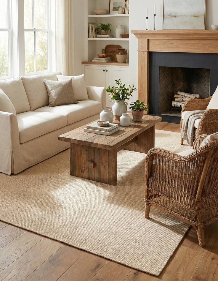 Detail image of 5' 1 x 8'  Hand Woven Jill Zarin English Manor Wool Rug