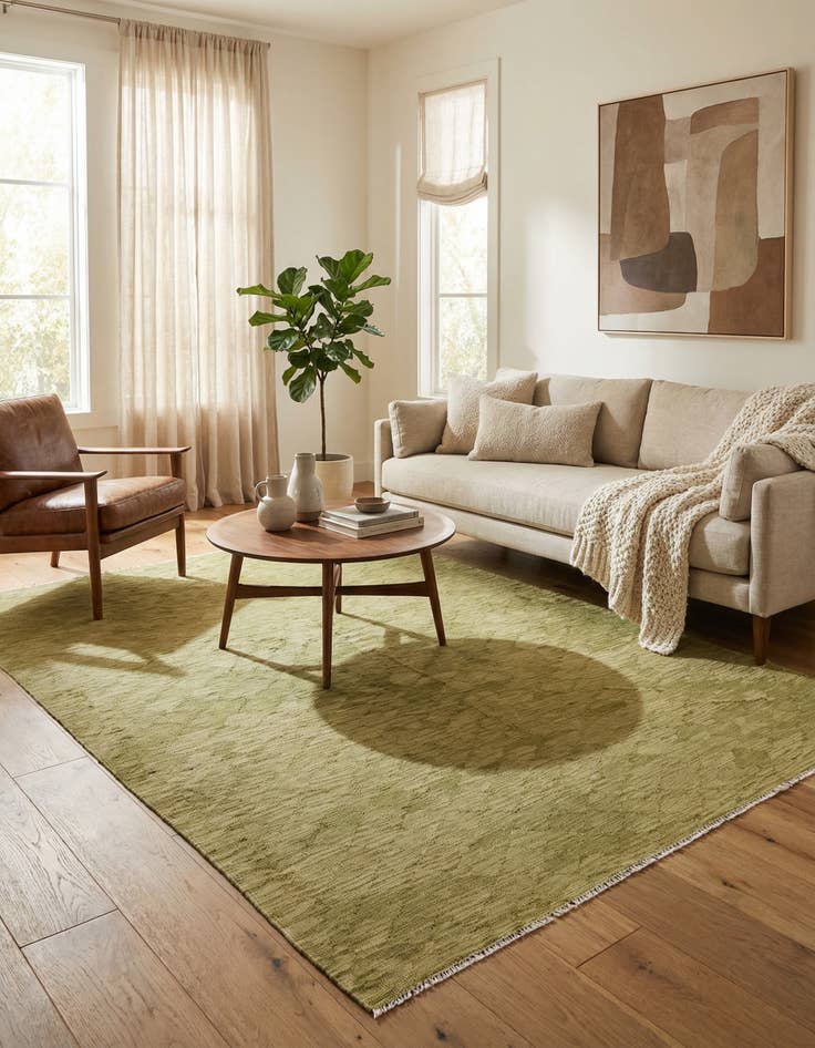 Detail image of 6' 7 x 9' 8  Hand Woven Kilim Modern Wool Rug