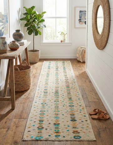 2' 8 x 12' 7 Hand Woven Kilim Modern Wool Runner Rug