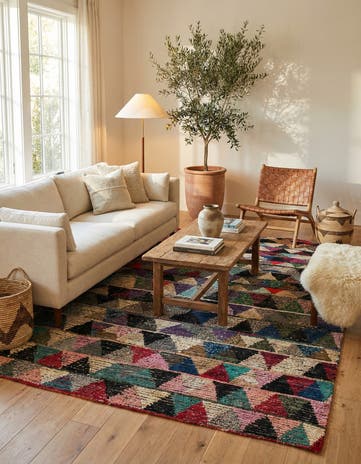 6' 2 x 9' 9 Hand Knotted Moroccan Wool Rug