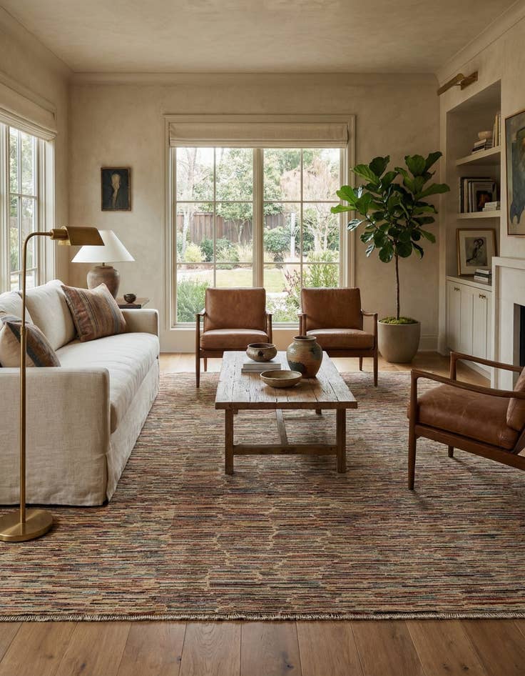 Detail image of  8' 1 x 9' 8  Hand Knotted Modern Ziegler Wool Rug