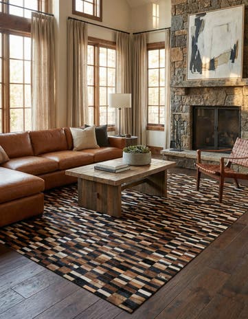 5' x 7' 11 Cowhide - Patchwork Rug