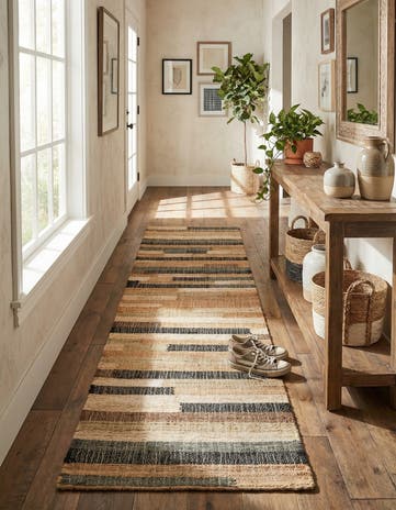 2' x 8' Hand Woven Kala Handwoven Jute Runner Rug