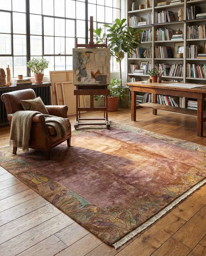 8' 2 x 8' 3 Hand Knotted Nepal Wool Square Rug