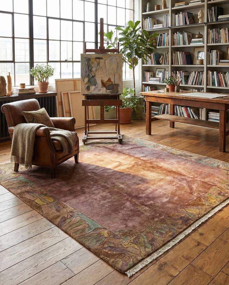 Detail image of 8' 2 x 8' 3 Hand Knotted Nepal Wool Square Rug