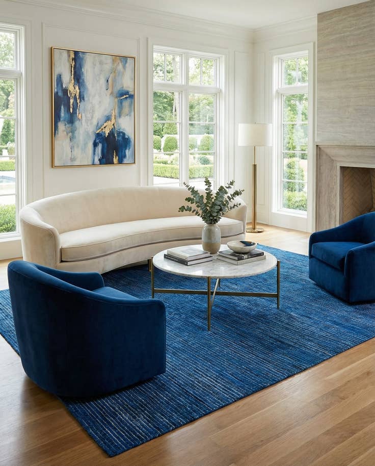 Detail image of 7' 10 x 9' 8 Hand Knotted Darya Wool Rug